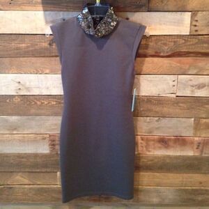 Yvette Embellished Neck Dress L NWT Alice + Olivia